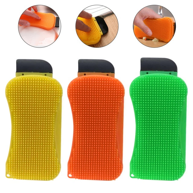 3-in-1 Premium Silicone Kitchen Sponge