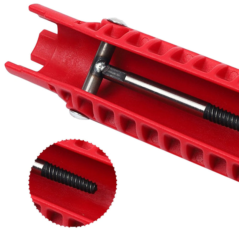 (8-in-1) faucet and sink installer,multi-purpose wrench plumbing tool for Toilet Bowl/Sink/Bathroom/Kitchen Plumbing and more (red)