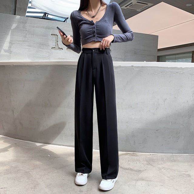 Woman's Casual Full-Length Loose Pants