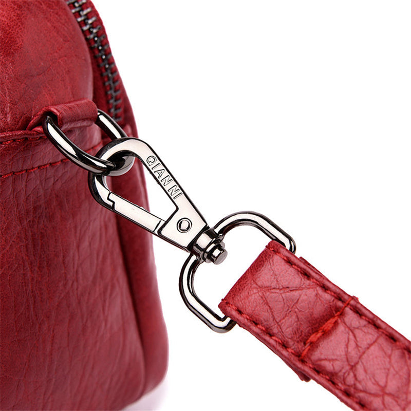 MULTI POCKETS SOFT LEATHER BAG