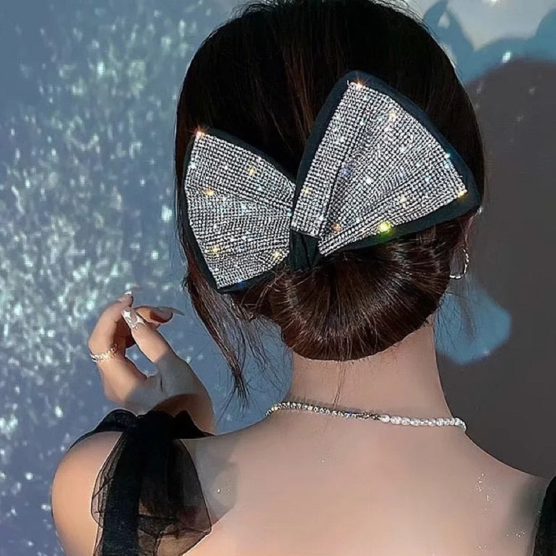 Diamond Glitter Deft Bun Twisting Bow