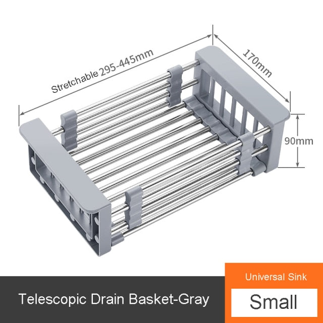 Stainless Steel Telescopic Drain Basket