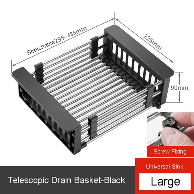 Stainless Steel Telescopic Drain Basket