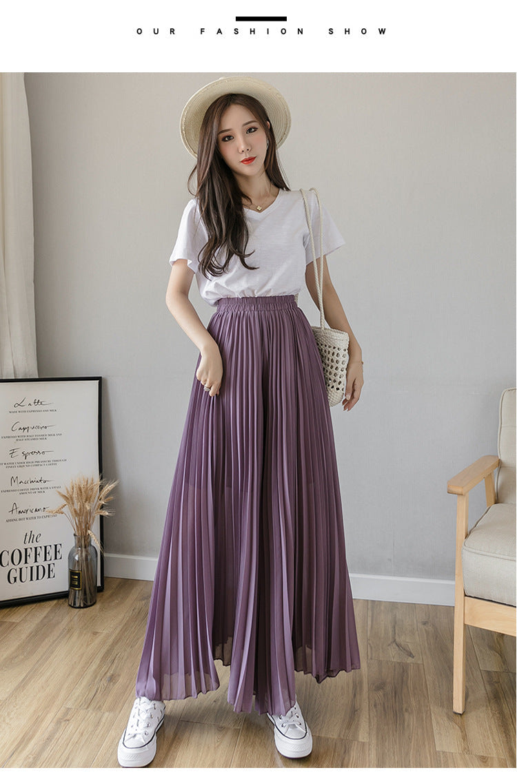 Stylish Pleated Skirt Pants