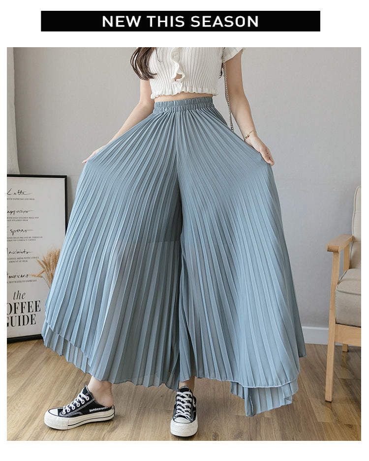 Stylish Pleated Skirt Pants