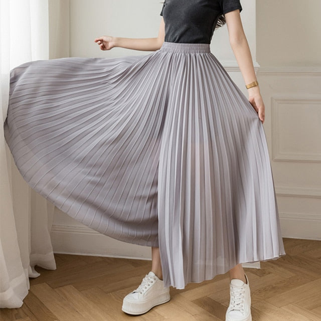 Stylish Pleated Skirt Pants