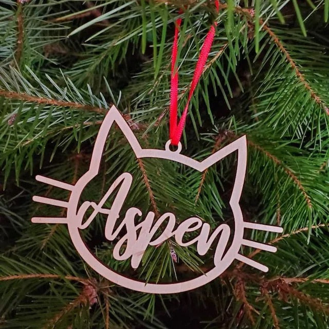 PERSONALIZED DOG/CAT PAW CHRISTMAS ORNAMENT