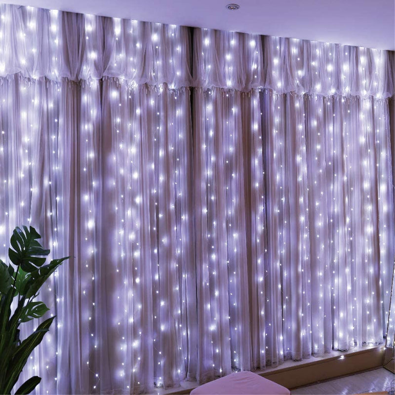 Curtain of String Lights with Remote