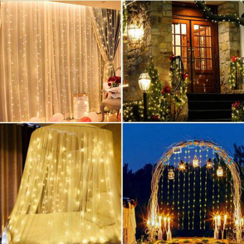 Curtain of String Lights with Remote