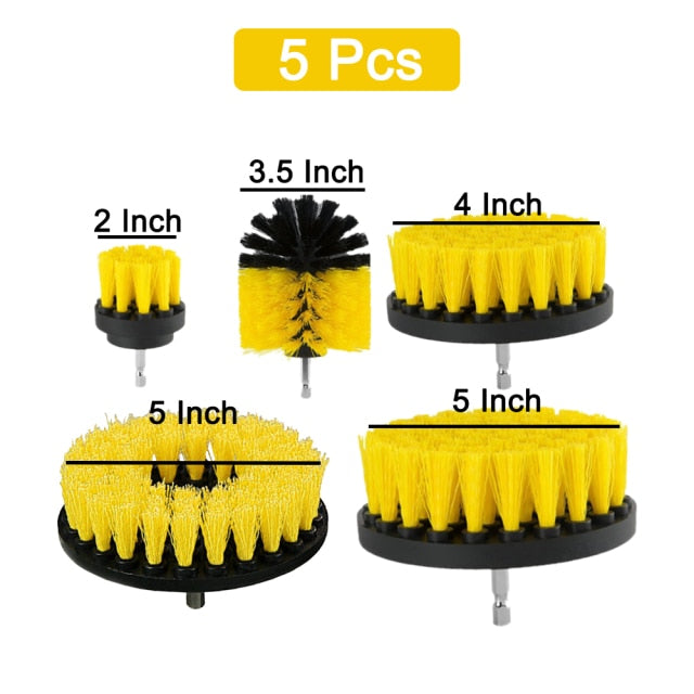 3 / 5 / 12 - PIECE DRILL BRUSH ATTACHMENT SET