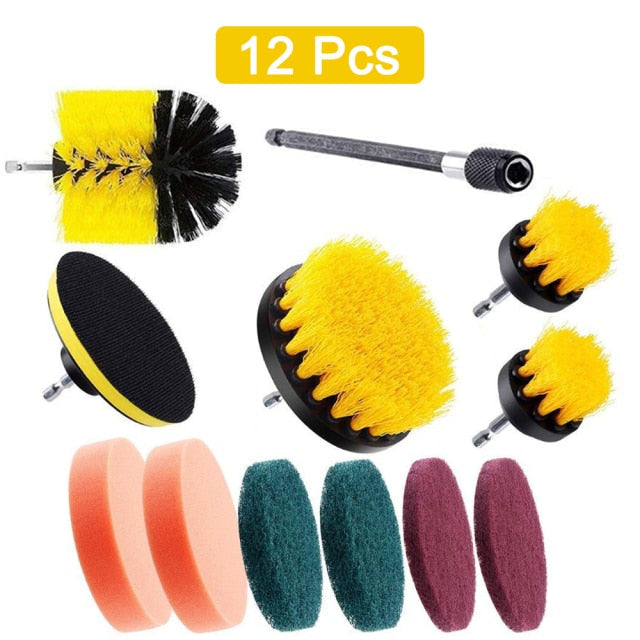 3 / 5 / 12 - PIECE DRILL BRUSH ATTACHMENT SET