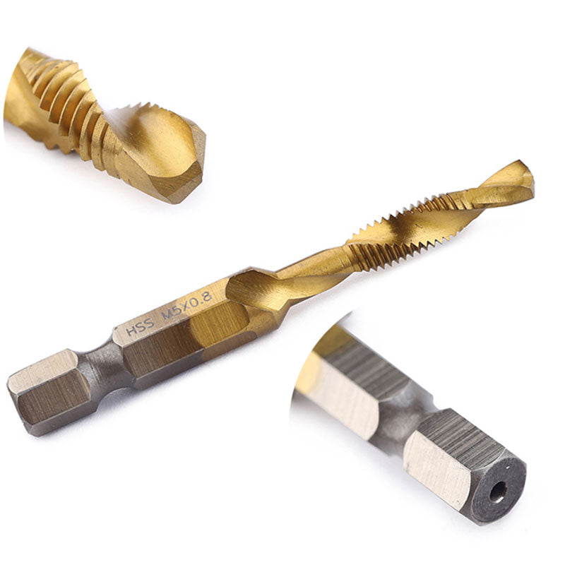 Gold Drill Tap Bits Set