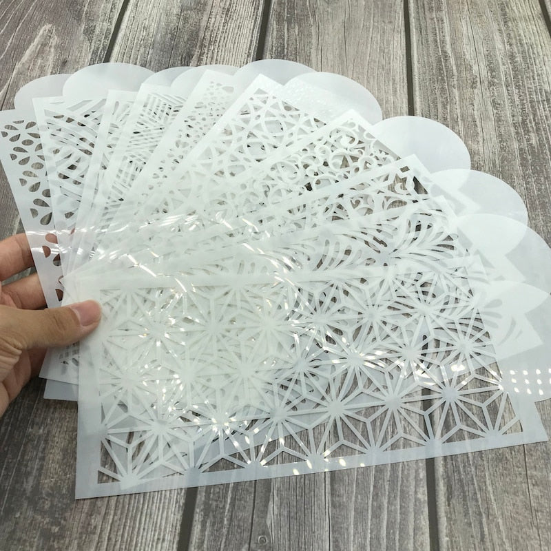 Cake Lace Decoration Stencil Set (10pcs)