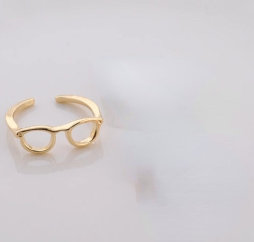 Cute Glasses Open Ring