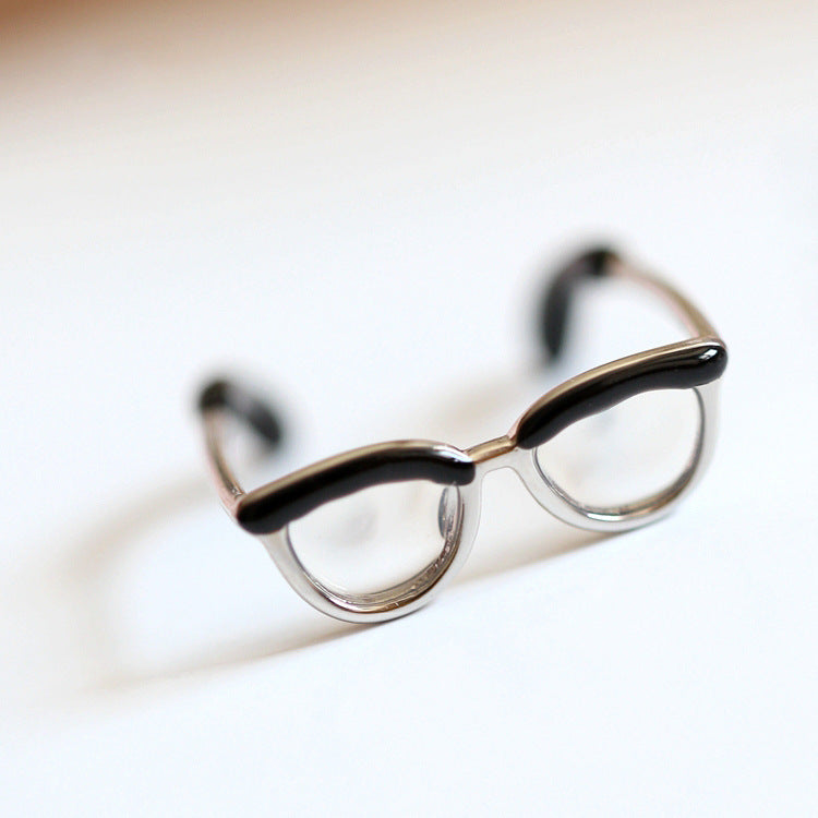 Cute Glasses Open Ring